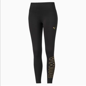 Puma Athletic Leggings Black Size Small